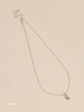 Sterling silver hexagon birthstone necklace (British brand)