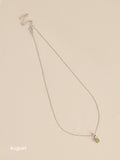 Sterling silver hexagon birthstone necklace (British brand)
