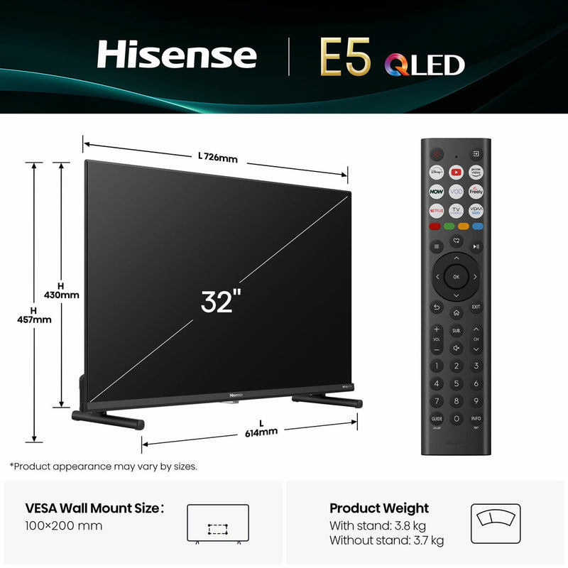 Hisense 32 inch QLED Smart TV UK version