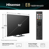 Hisense Mini LED Smart TV 50 inch, imported from the UK