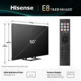 Hisense Mini LED Smart TV 50 inch, imported from the UK