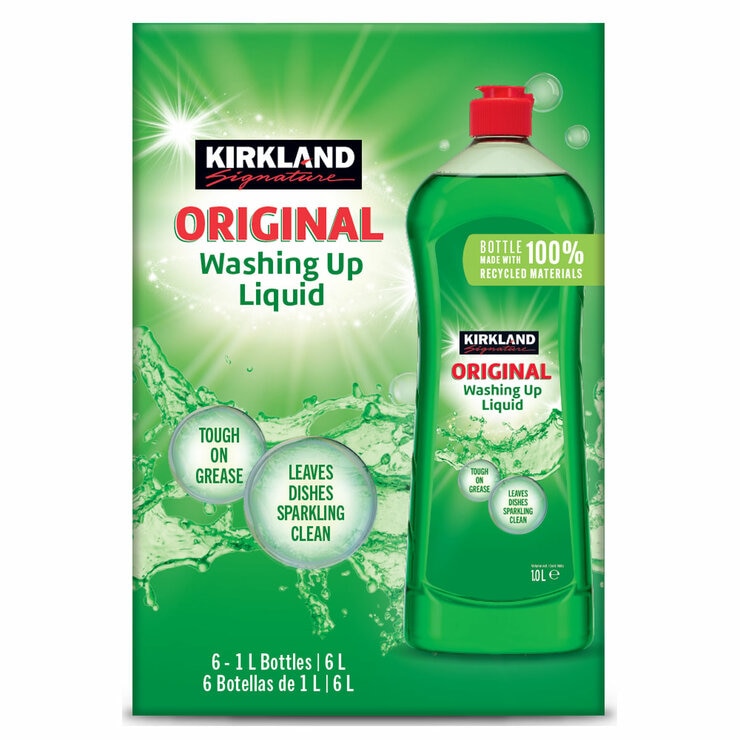 Kirkland Signature washing up liquid 6x1L, imported from the UK