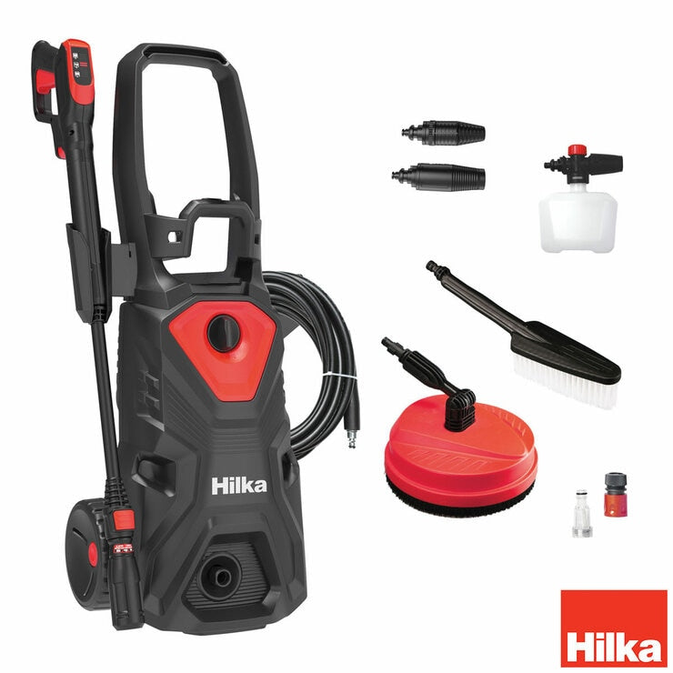 Hilka 2,000W pressure washer with patio cleaner - British product