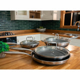 Pro Steel Fusion 7-Piece Cookware Set with Fry Pans and Wok, imported from the UK