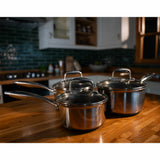 Pro Steel Fusion 6 piece saucepan set (British brand)