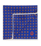 Dunhill geometric pocket square mulberry silk (British brand)