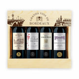 Bordeaux wine gift pack 4 x 75cl - British product