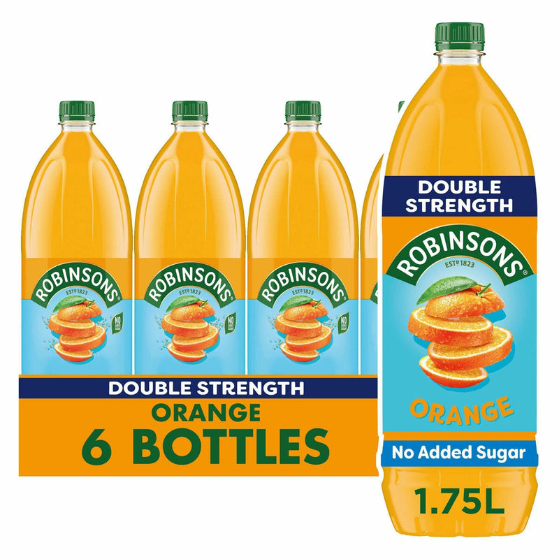 Robinsons double concentrate orange squash 6 x 1.75L, UK version