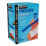 Kirkland Signature large freezer bags 4.5L 192 count, imported from the UK