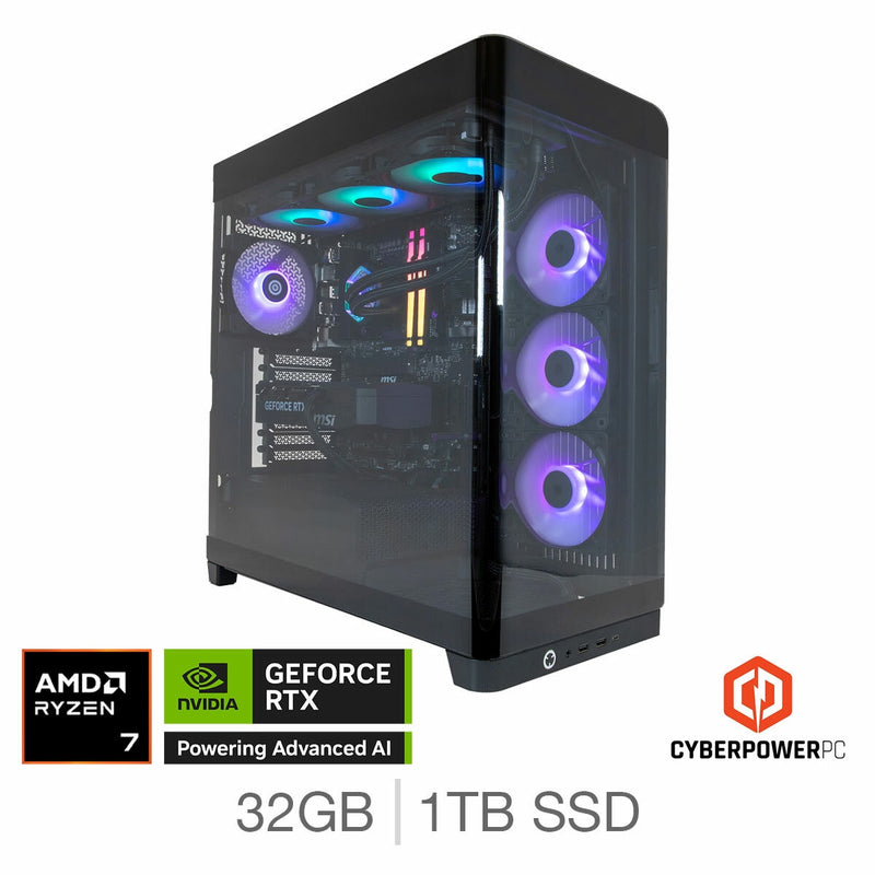 CyberPowerPC AMD Ryzen 7 RTX 5070 gaming desktop PC, imported from the UK