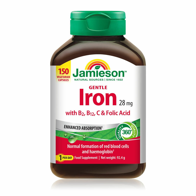 Jamieson Gentle Iron tablets 150 count, UK version