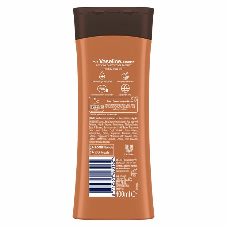 Vaseline Cocoa Radiant body lotion 400ml - British product