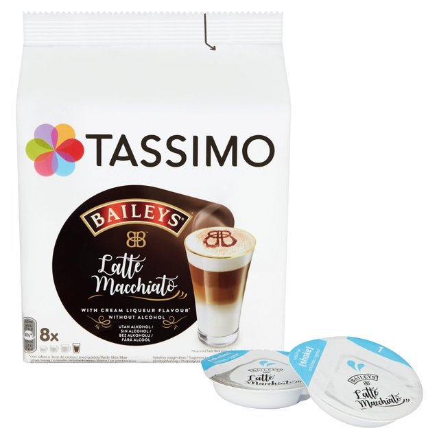 Tassimo Baileys Latte Macchiato Coffee Pods 8 per pack GOODS M&S