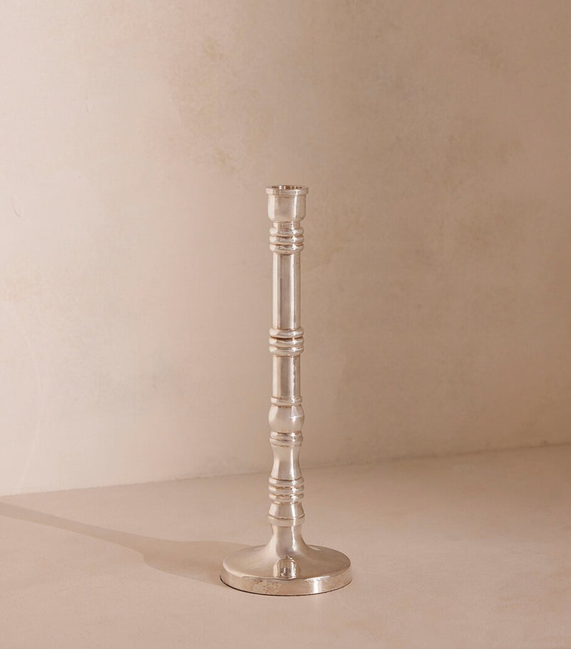 Soho Home silver-plated Stiden candlestick 27cm (British brand)