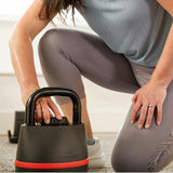 Bowflex SelectTech 840 adjustable kettlebell in black and red (British brand)