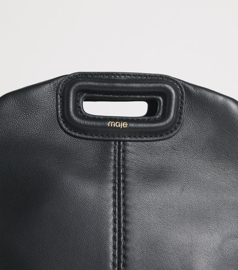Maje Miss M mini leather bag with fringed detailing, imported from the UK