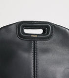 Maje Miss M mini leather bag with fringed detailing, imported from the UK
