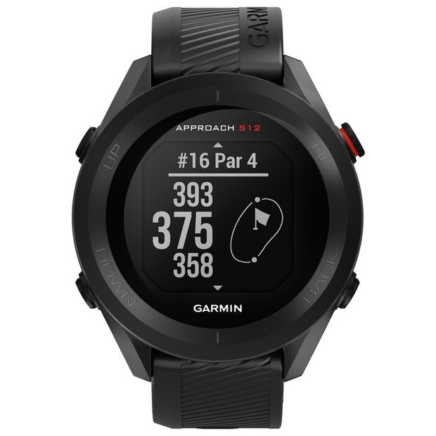 Garmin Approach S12 black golf GPS watch 33mm, UK version