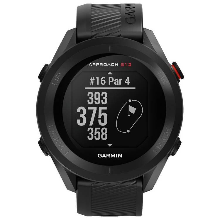 Garmin Approach S12 black golf GPS watch 33mm, UK version