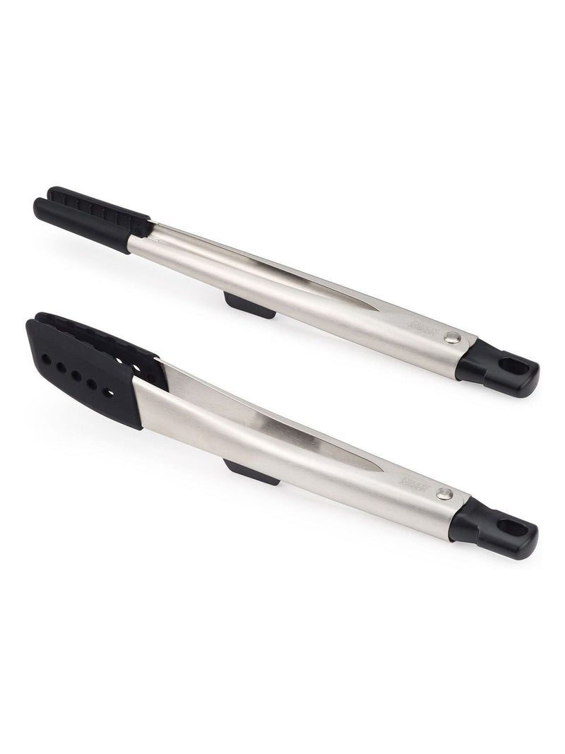 Joseph Joseph Silver Elevate Fusion 2pc Silicone Tong Set, UK version