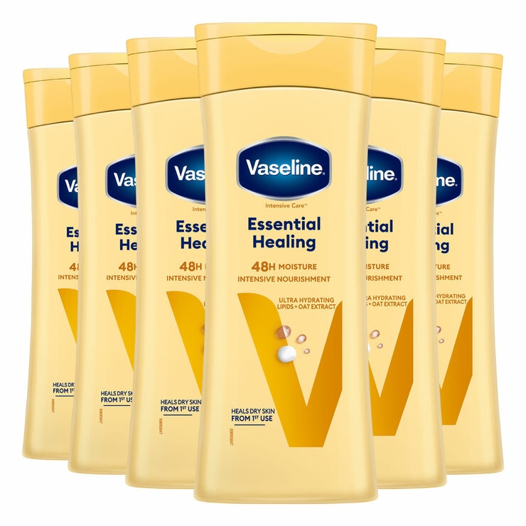 Vaseline Essential Healing Lotion 6x400ml, imported from the UK