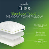 Snuggledown memory foam pillow with bamboo cover 38x64 cm (British brand)