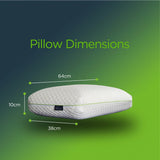 Snuggledown memory foam pillow with bamboo cover 38x64 cm (British brand)