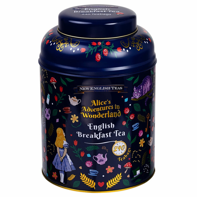 New English Teas tea caddy, Alice in Wonderland, 240 pack, UK import