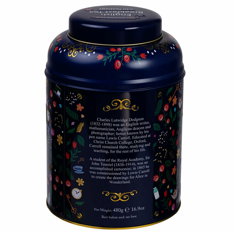 New English Teas tea caddy, Alice in Wonderland, 240 pack, UK import
