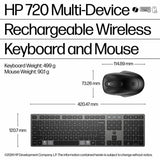 HP multi-device rechargeable keyboard and mouse combo - British product