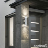 Artika C7 stainless steel wall light, UK version