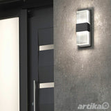 Costco UK Artika Mazza Frosted Outdoor/Indoor LED Wall Light, Black- Buy online at McGrocer