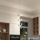 Artika DNA single light LED pendant chrome, imported from the UK