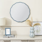 Habitat wavy wall mirror blue 50x50cm, imported from the UK