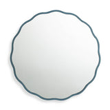 Habitat wavy wall mirror blue 50x50cm, imported from the UK
