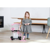 Hetty toy cleaning trolley pink with mop and accessories, UK version