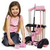 Hetty toy cleaning trolley pink with mop and accessories, UK version