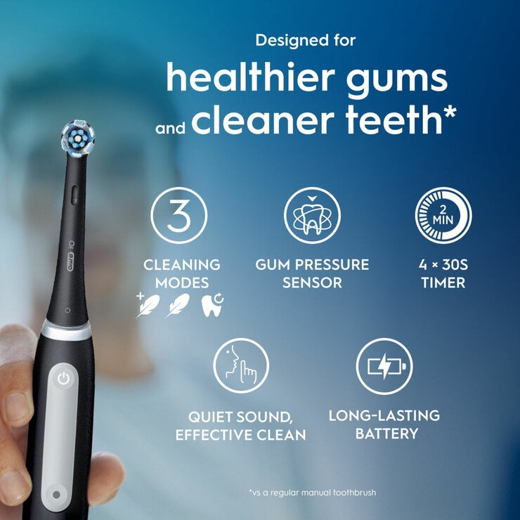 Oral-B iO 3 duo pack electric toothbrush black blue, UK version