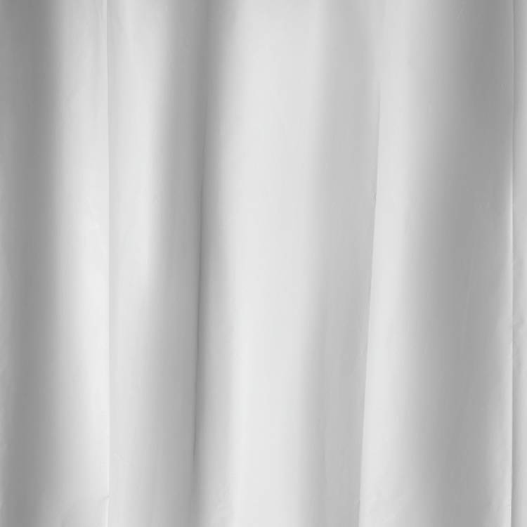 Argos grey PEVA shower curtain 180x180cm, UK version