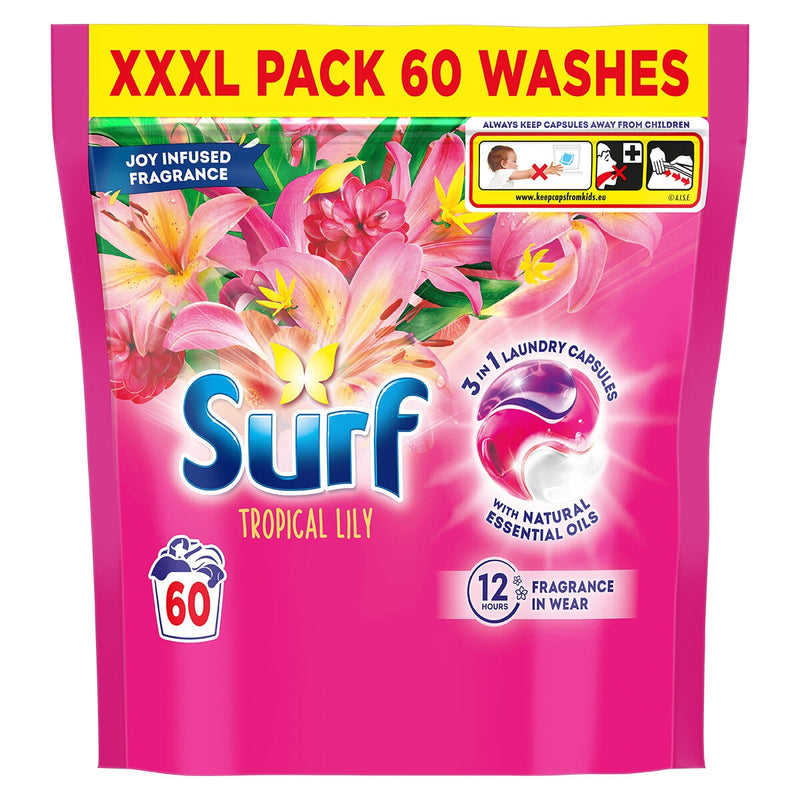 Surf laundry capsules 2x60 wash, imported from the UK