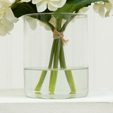 Nearly Natural faux white hydrangea in vase 30cm - British product