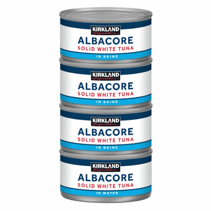 Kirkland Signature solid white tuna in brine 8x198g - British product