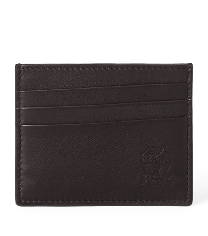 Brunello Cucinelli smooth calfskin card holder, imported from the UK