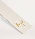 Harrods leather embossed-logo bookmark, UK version