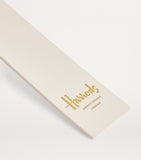 Harrods leather embossed-logo bookmark, UK version