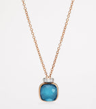 Pomellato Nudo blue topaz diamond necklace, imported from the UK