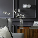 Argos Home Prism chrome wall light, clear faceted shade - British product