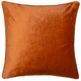 Paoletti rust velvet cushion set 2 pack 55x55 cm (British brand)