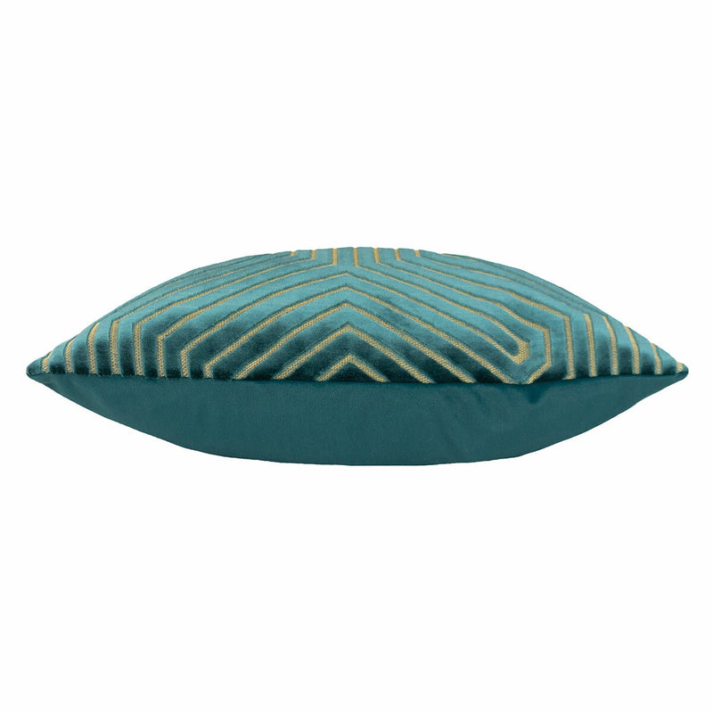 Paoletti Evoke blue velvet cushion 45x45 cm, imported from the UK