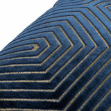 Paoletti navy velvet cushion 45x45 cm, imported from the UK